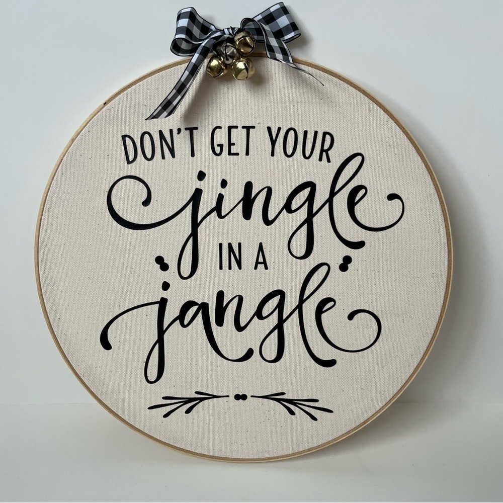 Christmas Message Hoop/Sign